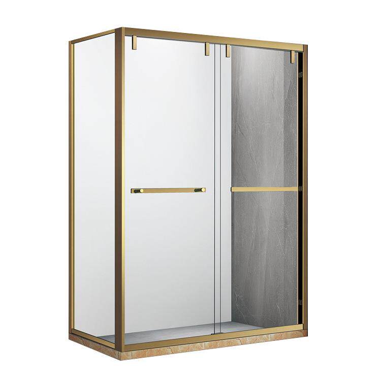 极窄L型淋浴房家用洗澡房间浴室隔断浴屏干湿分离移门钢化玻璃门
