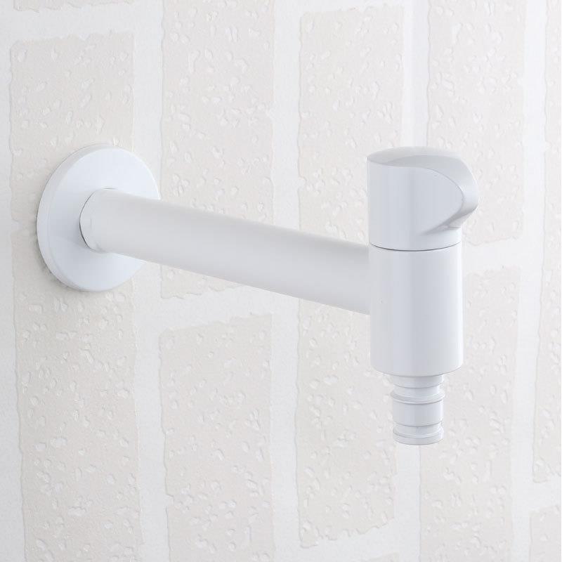 外贸加长全铜洗衣机白色方形龙头阳台洗衣池拖把池快开单冷龙头