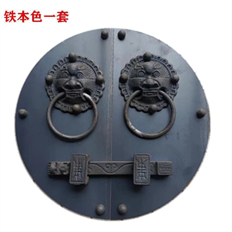 复古中式铸铁兽头门环拉手