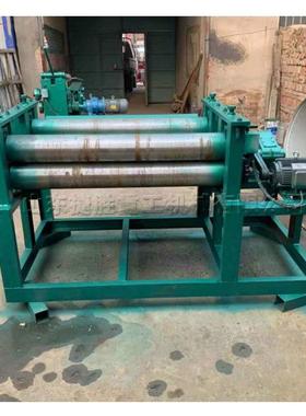 废旧油桶双压辊展平机3kw油桶切盖铺平机电动型油漆桶滚平机