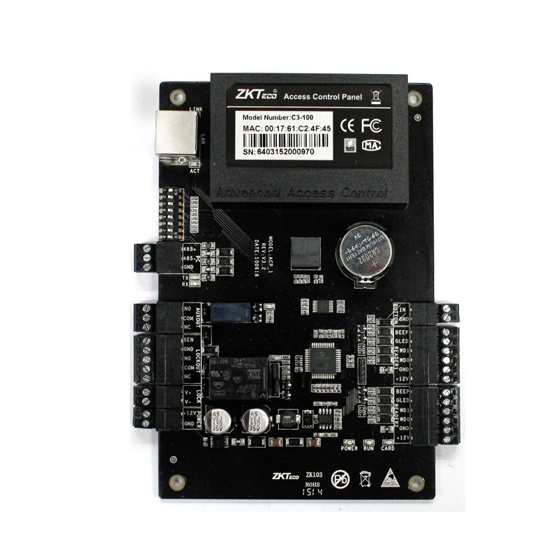 ZKTCEO门禁控制器C3-100单门C3-200双门C3-400四门设备器考勤密码