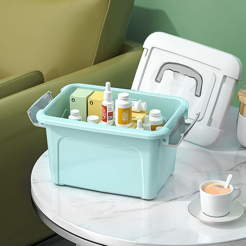 收纳箱中号有盖加厚大小号塑料整理收纳盒储物筐车载后备箱周转筐