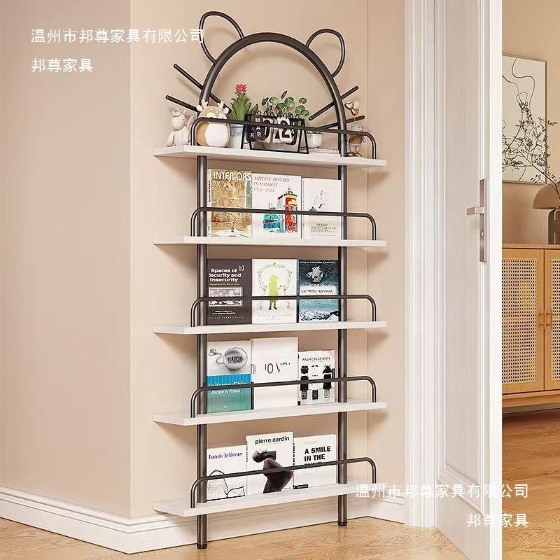 门后置物架极窄超薄收纳简约书架子儿童铁艺绘本落地壁挂收纳