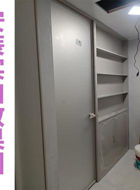 铝合金门连柜卫生间隔断门联柜干湿分离屏风移门一体柜极窄平开门