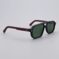 Matte Black Frame, Matte Red Legs + Polarized Dark Green Lenses