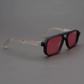 Matte Black Frame, Matte Yellow Legs + Polarized Pink Lenses
