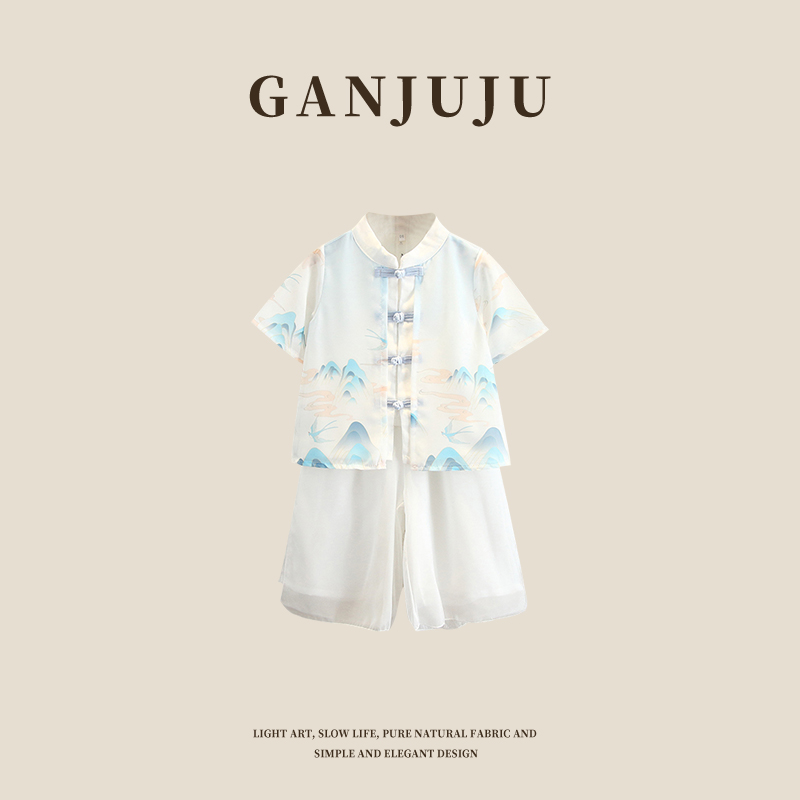 汉服女童夏款超仙襦裙q古风男童国学礼服儿童唐装幼儿园六一演出