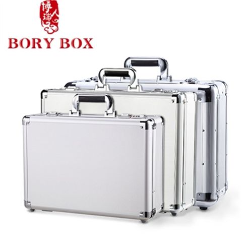 密码箱手提保险箱资料收纳箱铝合金工具箱带锁文件箱子美术工具箱