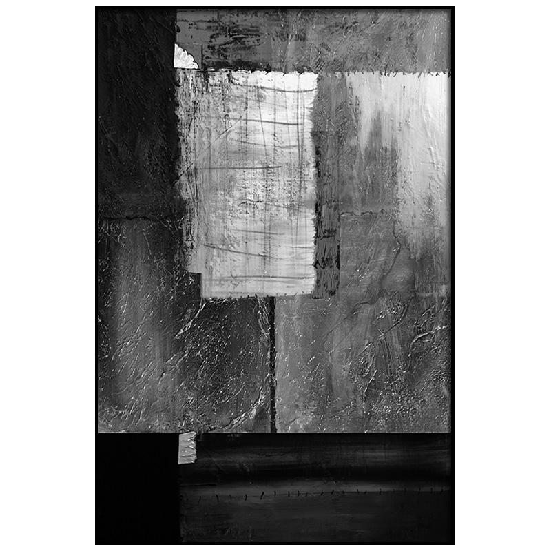 北欧工业风黑白装饰画抽象玄关壁画办公室创意墙画走廊客厅挂画图片