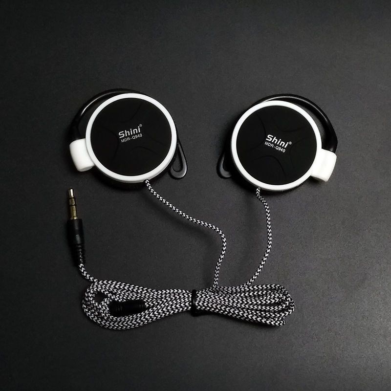 适用耳机线挂耳式手机电脑笔记本圆孔通用主播长 2.米长有线耳挂