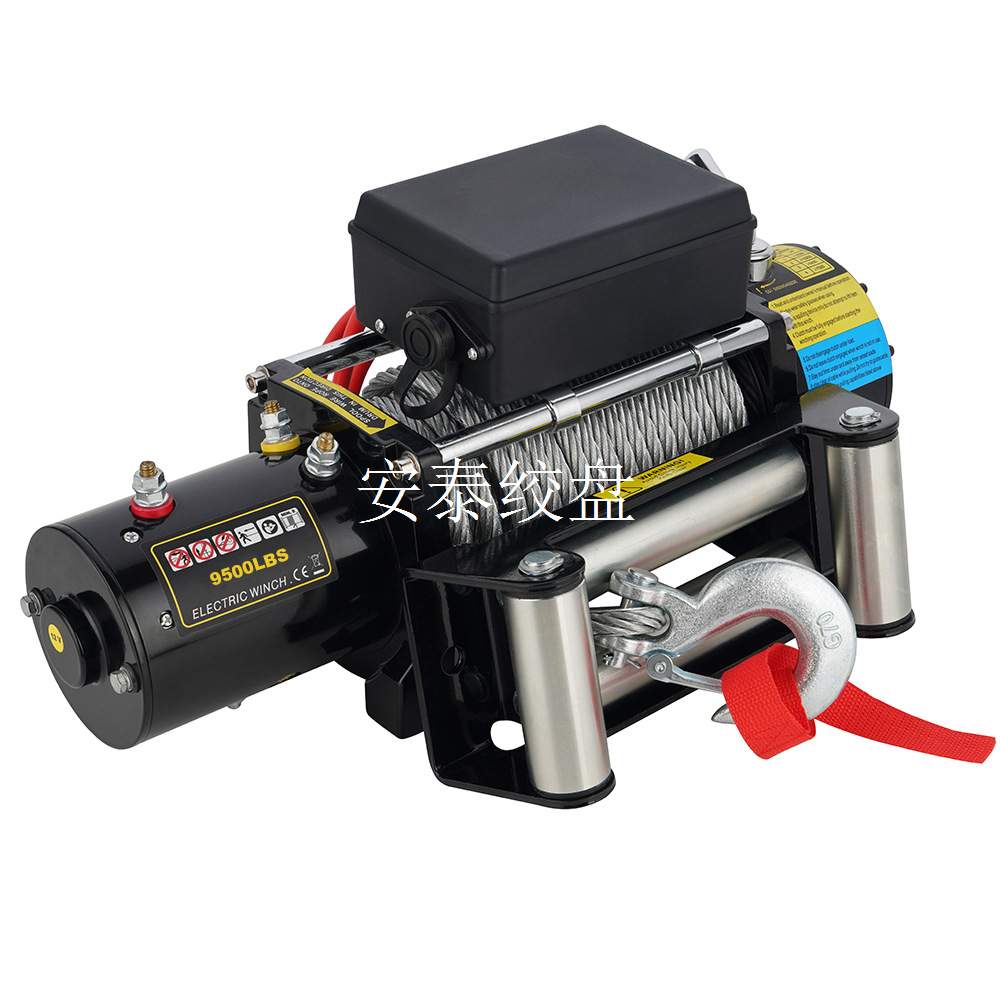 直销12v/24v 9500磅汽车绞盘 电动绞盘无线远程遥控