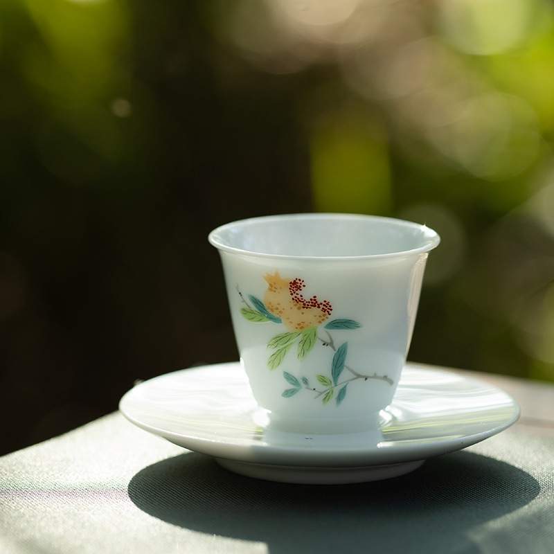 德化白瓷旅行套组甜白茶艺教学茶具便携包盖碗茶艺师培训商务旅行