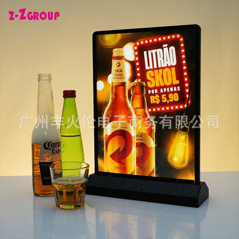 Rechargeable Double-Sided Slim Led Advertising Menu Lightbox