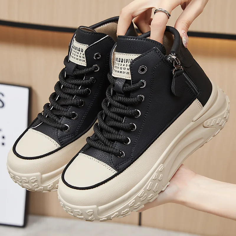 鞋子女新款增高鞋厚底高帮休闲鞋时尚女鞋百搭单鞋舒适软底鞋子,女鞋,时尚芭蕾鞋,淘宝优惠券,粉丝福利购,淘宝优惠卷