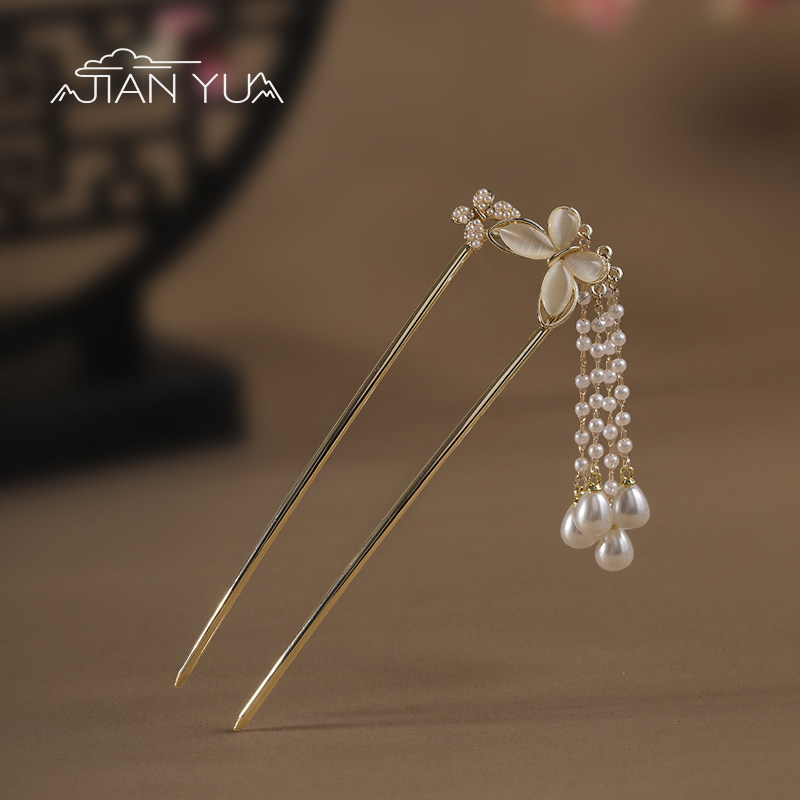 金簪蝶语-新中式国风发簪复古高级感发饰气质优雅汉服旗袍盘发簪,饰品/流行首饰/时尚饰品新,发饰,淘宝优惠券,粉丝福利购,淘宝优惠卷