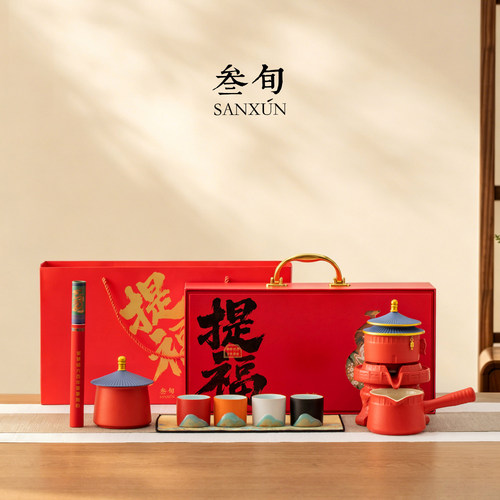 三旬故宫文创懒人自动茶器礼盒装