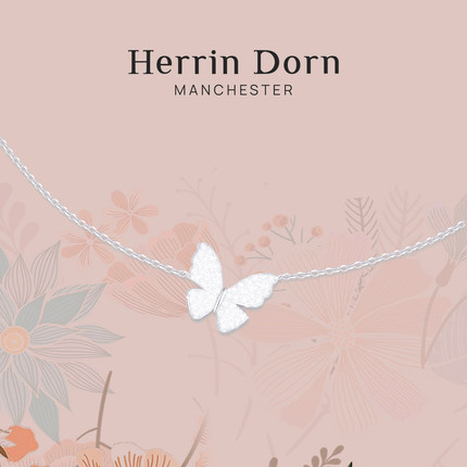 Herrin Dorn 赫琳德 漫步庄园系列灵动蝴蝶项链 英式浪漫轻奢气质