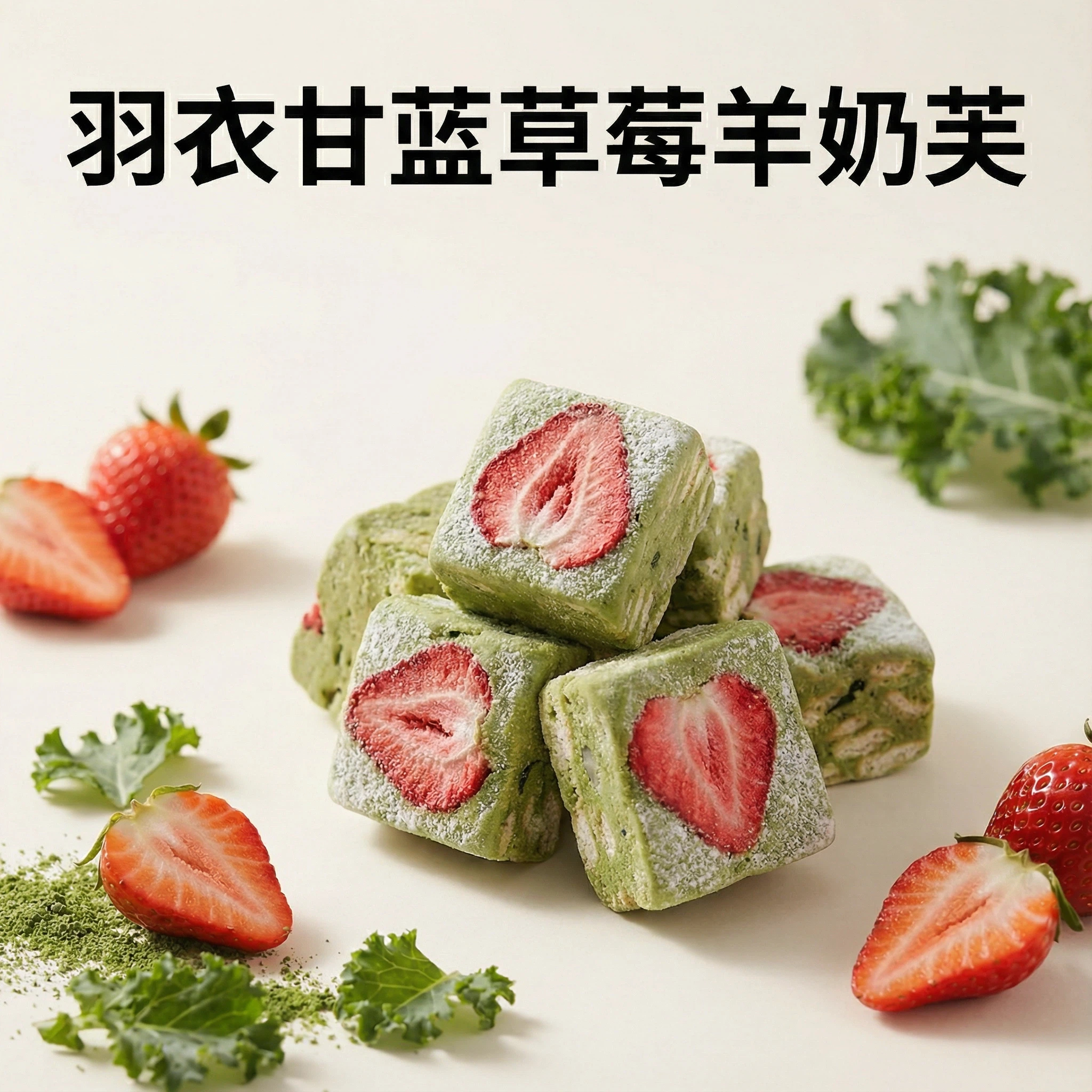 羽衣甘蓝味草莓羊奶芙大颗图片