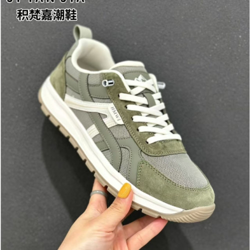 积梵嘉26秋季新款德训鞋男鞋透气网面拼接运动休闲鞋轻便舒适潮鞋