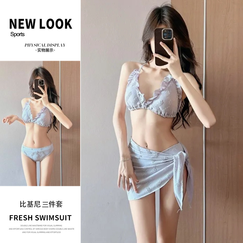 泳衣女比基尼性感三件套韩版ins