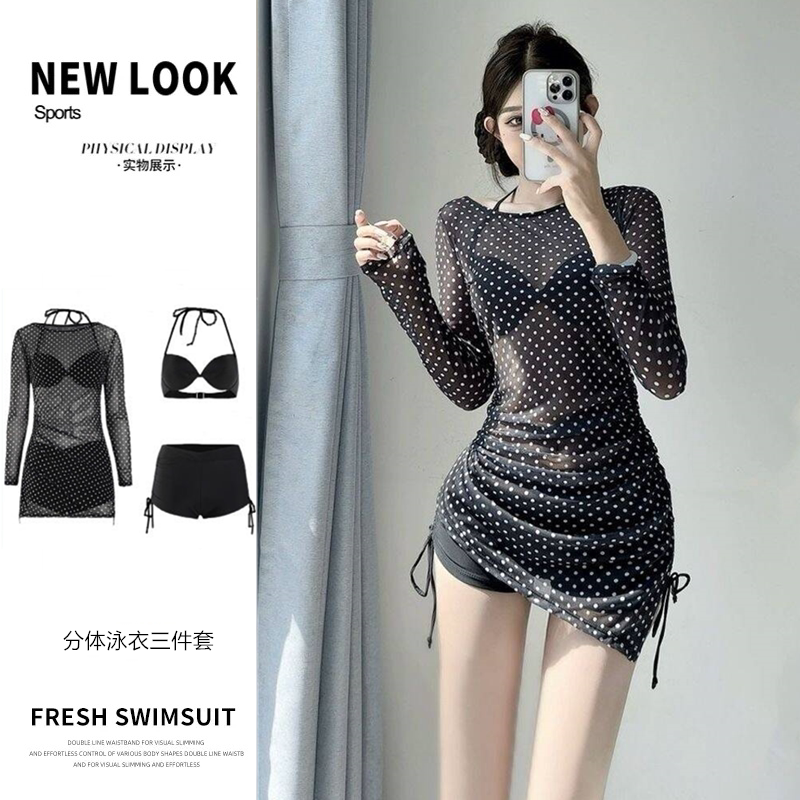 泳衣女分体三件套韩版ins辣妹风