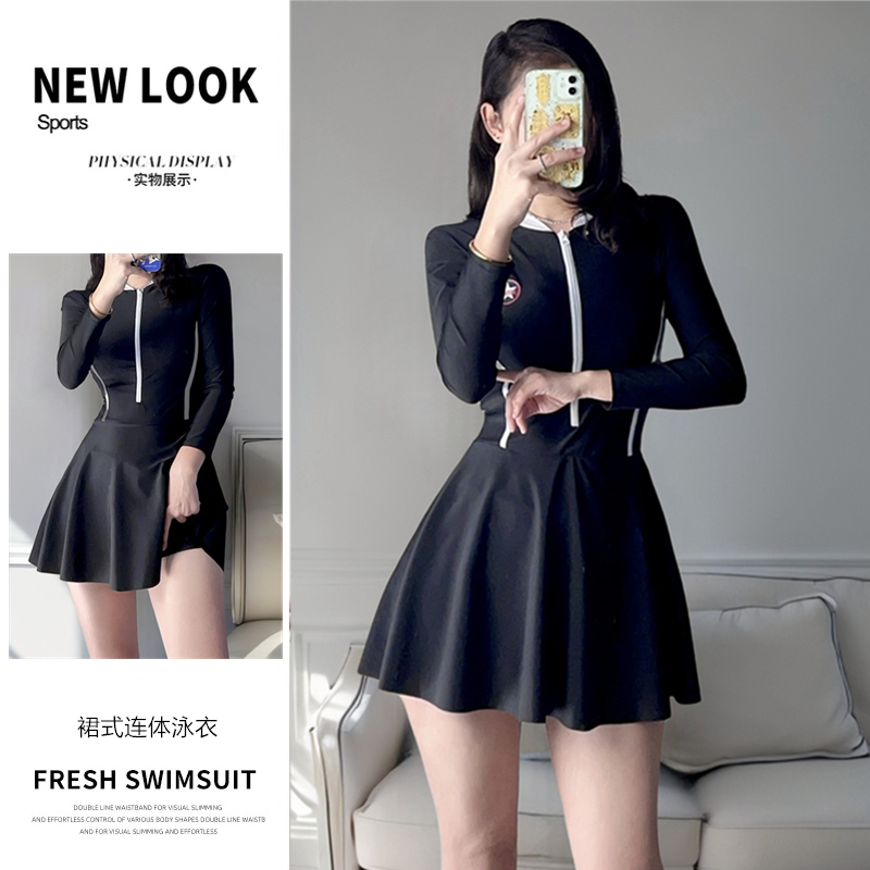泳衣女裙式连体保守显瘦韩版ins