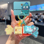 新品 正版 发声解压按钮迷你三丽鸥HelloKitty库洛米钥匙扣精致挂件
