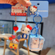 超萌少女心正版 钥匙扣挂件女 三丽鸥HelloKitty凯蒂猫格纹气球对装