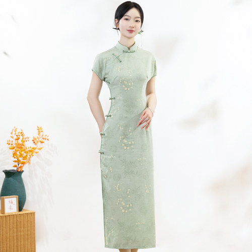 挽苏改良年轻款少女旗袍连衣裙
