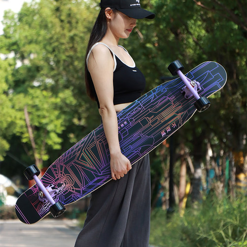 树毒不夜城长板平花舞步滑板