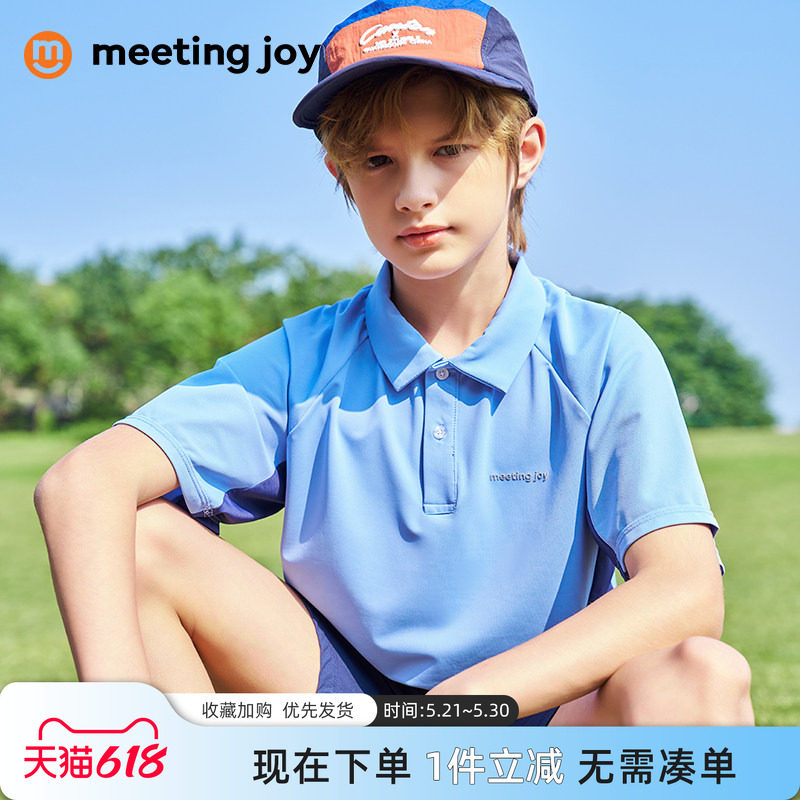 meetingjoy男童运动POLO衫T恤衫