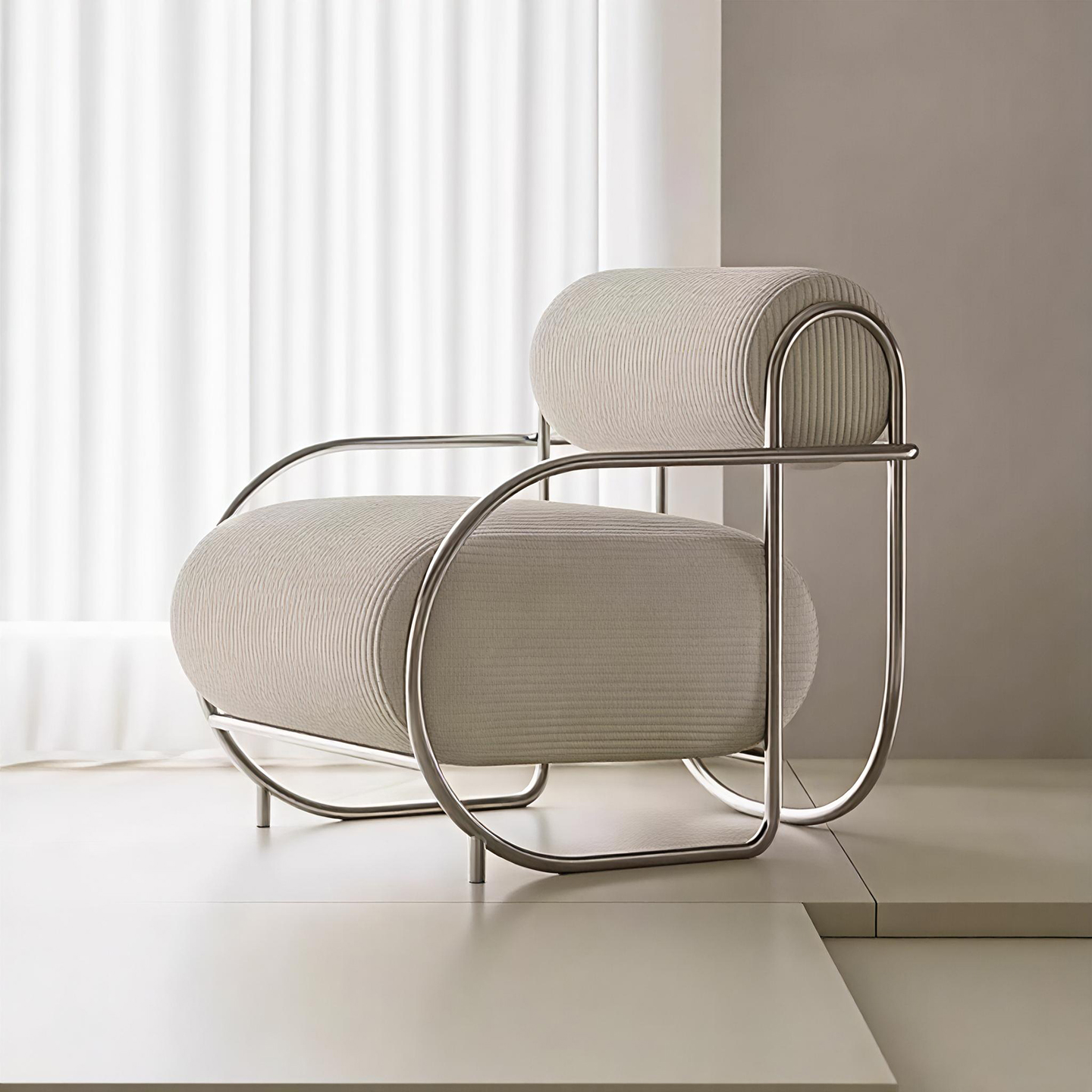 铁结构创意设计休闲单人沙发椅