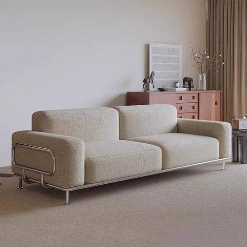 不锈钢布艺沙发客厅中古包豪斯