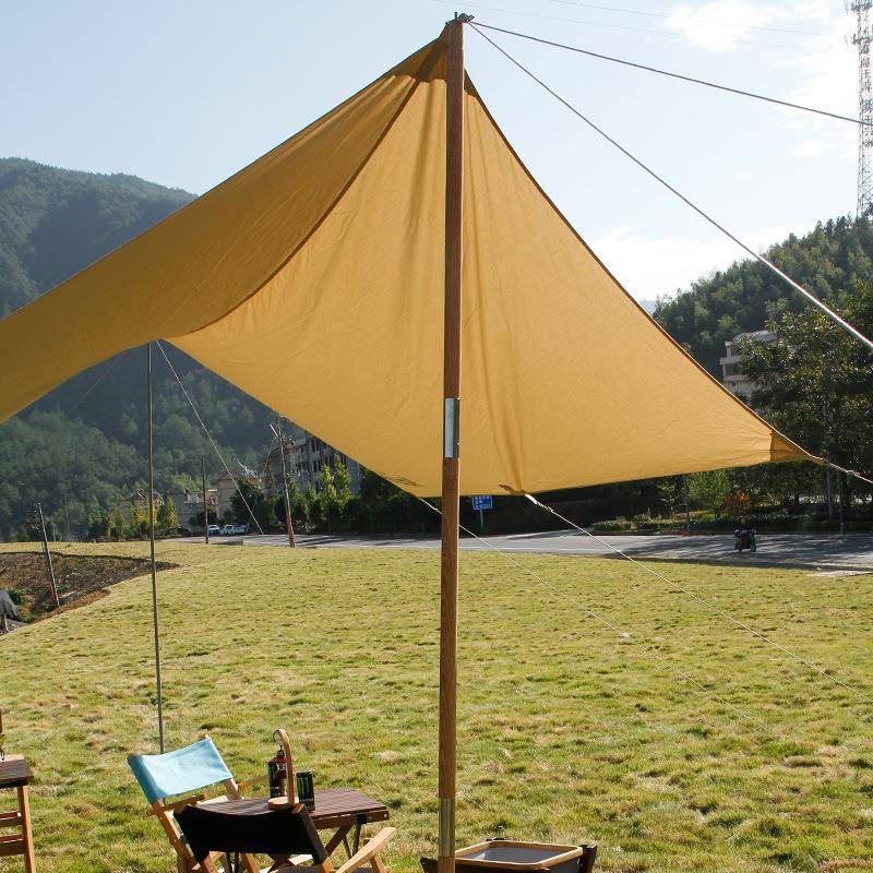 户外用品露营橡木防雨天便携幕帐篷支TQD木杆支撑撑坚固纹加粗营