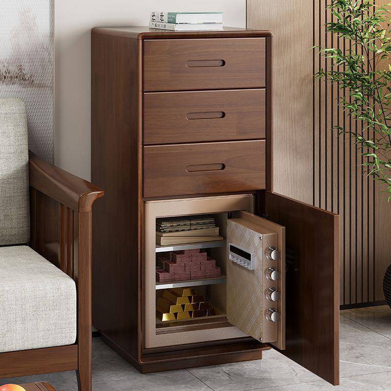实木能床头柜保险箱一体小家用型简约险柜卧室智床979边储物保柜