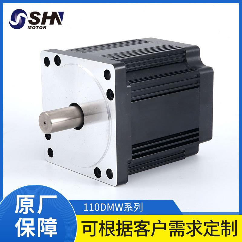 110mm大功率直流无刷电机可定制出轴法兰电压转速可装刹车编码器