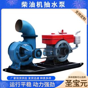 柴油机抽水泵防汛排涝HW型卧式 农用灌溉泵柴油机水泵卧式 混流泵