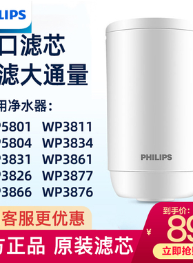 飞利浦龙头净水器WP3811滤芯WP3911/3921/3906适配3877/3876/3866