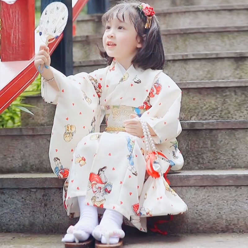 和服正装日式浴衣童装儿童春夏夏季日系I套装汉服表演服女童中国