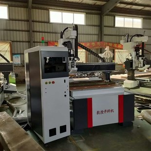 家具四工序开料机全屋柜体E全自动橱柜门吸塑门木工雕刻 数控板式