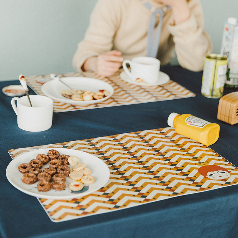 carihome复古餐垫防水防油pvc桌垫隔热防烫垫家用西餐晚垫餐盘垫,居家布艺,餐垫,淘宝优惠券,粉丝福利购,淘宝优惠卷