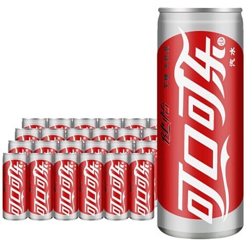 可口可乐（Coca-Cola）健怡无糖碳酸饮料汽水330ML*24罐
