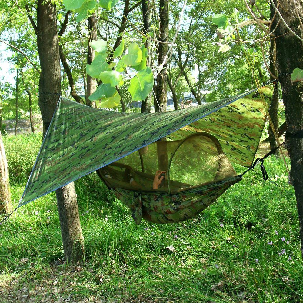 途尚游全自动速开吊床户外双人防侧翻配遮阳菱形天幕蚊帐吊床