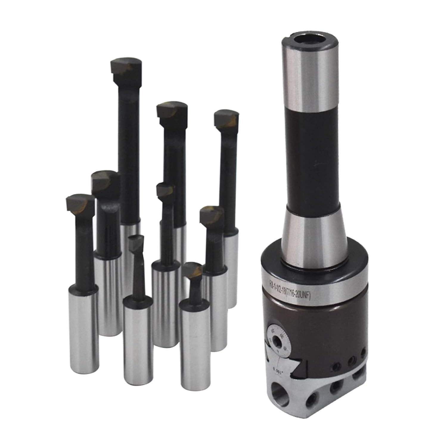 F1型镗孔器套装R8-12mm-9PCS套装 R8 2寸套装2寸粗镗头英制公制柄