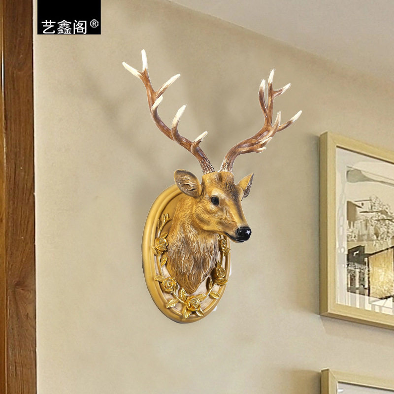鹿角美式家居装饰挂钩 墙上置物架壁挂创意墙面个性鹿头墙壁钥匙