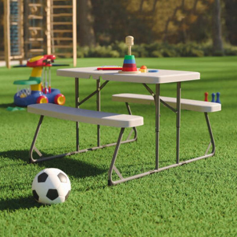 儿童桌椅组合HDPE塑料可折叠便携套装超市门口桌商店室内外通用