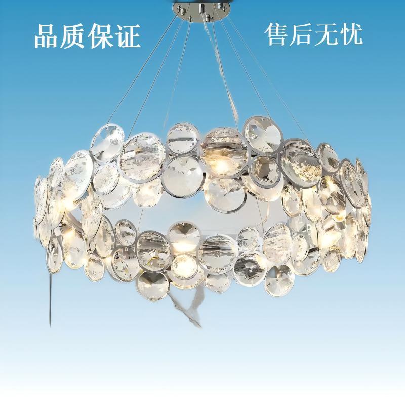 轻奢客厅吊灯现代简约灯卧室餐厅灯主卧房间灯泡泡水晶灯网红爆款