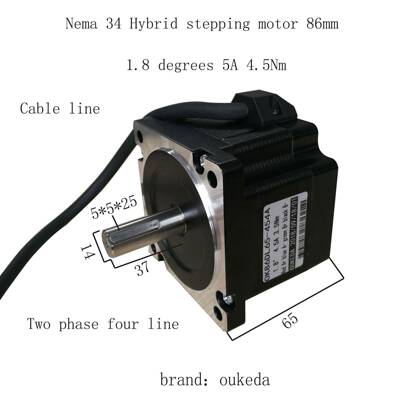 Nema34Hybridsteppingmotor86mm1.8degrees3.5Nm4.5A