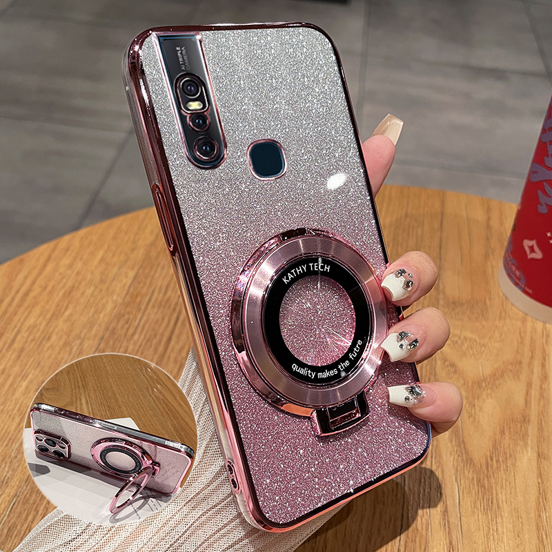 适用vivos1手机壳vivo硅胶S1pro保护套V1831A全包防摔por闪粉vivi透明软壳vovi新款vos男女v15带支架1832T创