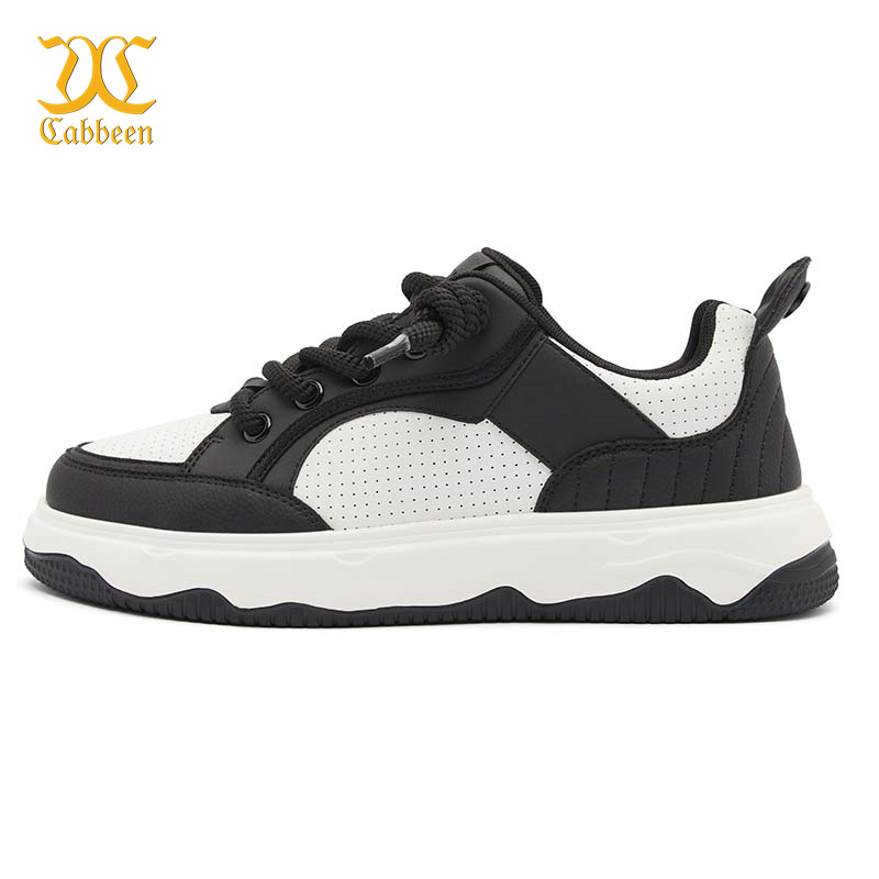 Cabbeen/卡宾板鞋男2025春夏季新款低帮厚底休闲鞋子男士百搭时尚
